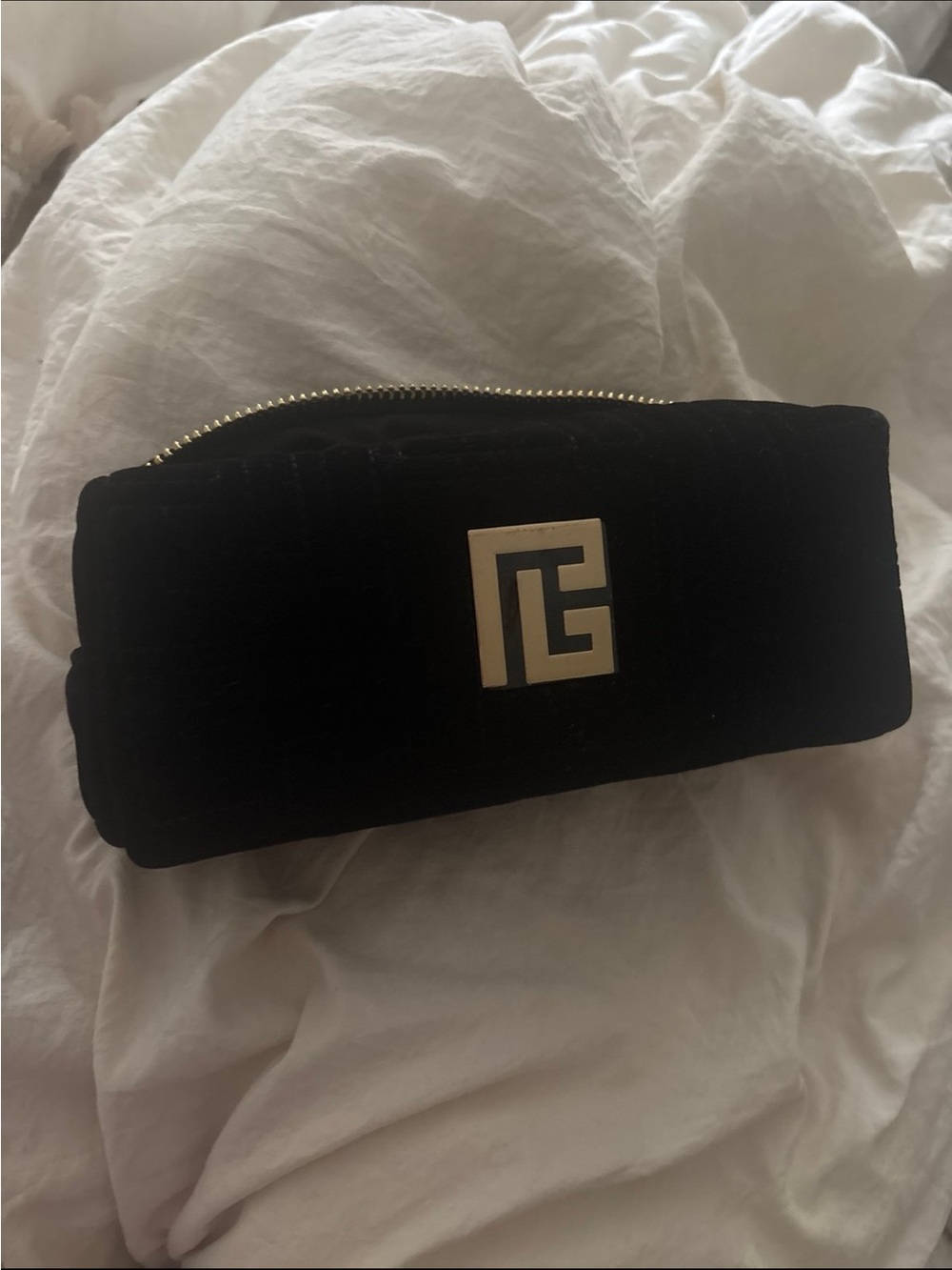 Balmain velvet makeup bag brand new